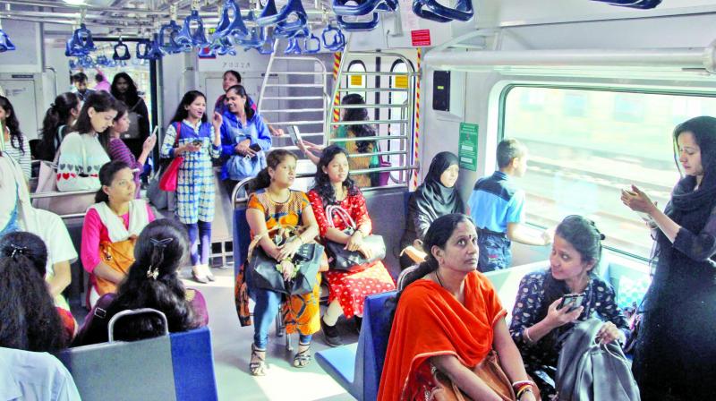 Commuter in Train